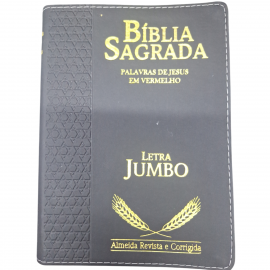 Biblia Letra Jumbo Ziper Sem Harpa Estrela Palavras de Jesus em Vermelho