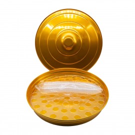 Bandeja De Santa Ceia 56 C�lice Dourada Aro Transparente