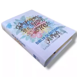 Biblia de Estudio ser mujer lectura, Devocional e estudio - reina valera - espanhol - capa luxo