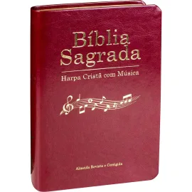 B�blia Sagrada RC com Harpa Crist� com M�sica Vinho