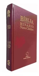 B�blia RA Novo Cantico  Vinho- capa dura Lateral Branco