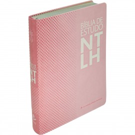 B�blia de Estudo Grande NTLH Luxo Rosa