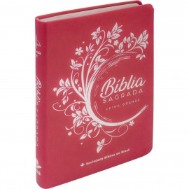 B�blia Sagrada - Letra Grande Luxo Media Pink
