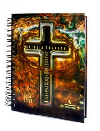 B�blia Espa�o para Anota��o Coroa texto colorido e Mapa 