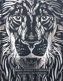 Hin�rio Capa Dura Letra Gigante Leao Preto Prata