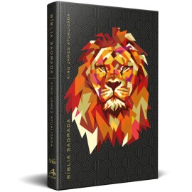 B�blia King James Atualizada Le�o Geom�trico Capa Dura