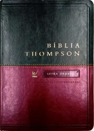 Biblia Thompson Letra Grande Verde E Vinho Luxo