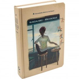 B�blia Bil�ngue edi��o para jovens � ingl�s/Portugu�s Bege