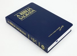 Biblia Classic Acf Letra Grande Azul Semi Luxo 