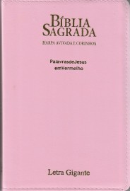 Biblia letra Gigante luxo PJV com Harpa indice cpp