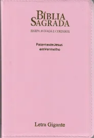 Biblia letra Gigante luxo PJV com Harpa indice cpp