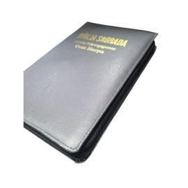 B�blia Hiper Gigante Com Harpa Z�per Lateral Dourada CPP 