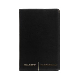 B�blia NVI Slim Letra Normal  Capa Luxo Preta