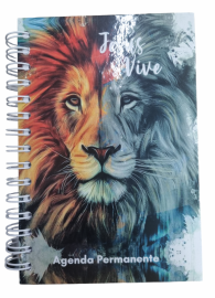 Agenda Permanente Espiral Evang�lica Le�o Jesus Vive Laranja