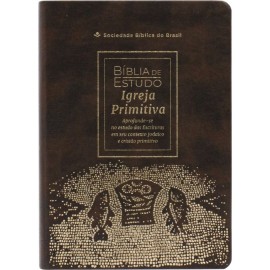 B�blia de Estudo Igreja Primitiva Luxo Marrom