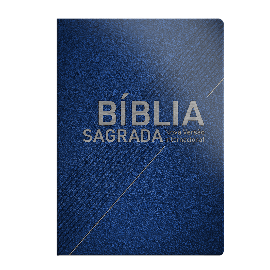 B�blia NVI Gigante Luxo Azul