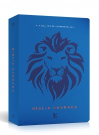 B�blia AEC contemporanea letra grande � leao azul luxo