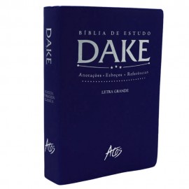 Bblia de Estudo DAKE - Letra Grande - Capa luxo - Azul
