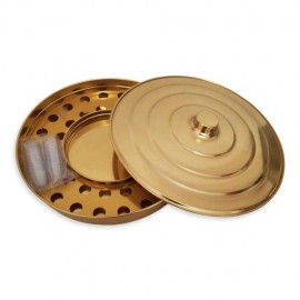 Bandeja De Santa Ceia 40 c�lice dourada composta Dourada