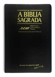 Biblia Rcm luxo Preta com mapas Acf Com Indice