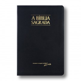 Biblia Acf  Letra Grande Fina Preta Luxo Indice