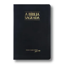 Biblia Acf  Letra Grande Fina Preta Luxo Indice