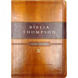Biblia Thompson Letra Grande Marrom Claro E Escuro