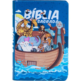 B�blia de bolso NAA- Luxo capa Infatil Azul