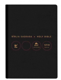 Bíblia Bilíngue Português/Inglês NVI Luxo Preto