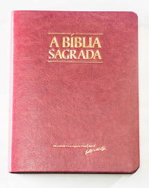 B�blia ACF Letra M�dia Fina  Luxo Vinho