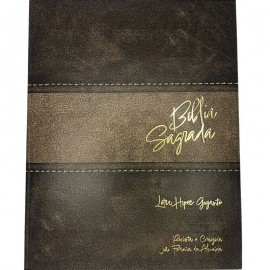 Biblia Letra Hiper Gigante Bicolor RC Preta Pulpito Verbo Vivo