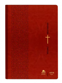 Bíblia Bilíngue Português/Inglês NVI Luxo Marrom