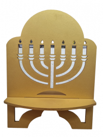 Suporte de Bblia Candelabro Em Madeira  mdf Grande Dourado
