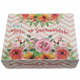 Caixinha de Cart�es de Mensagens de Vida Diaria Para Mesa listrado 