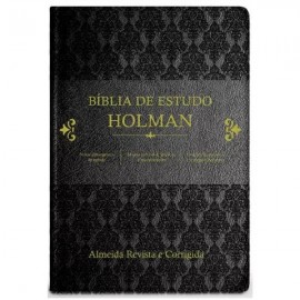 Bblia de Estudo Holman Preta Luxo