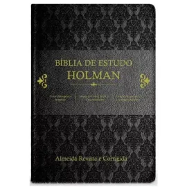 B�blia de Estudo Holman Preta Luxo