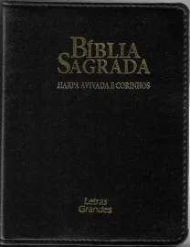 B�blia Tijolinho Ziper Letra Grande Com Harpa CPP