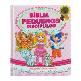 B�blia pequenos disc�pulos Edi��o Ampliada Rosa