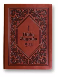 B�blia Luxo Marrom com Espa�o para Anota��o NAA