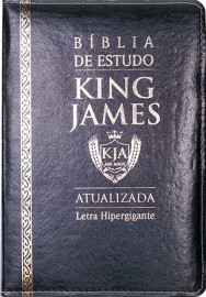 Biblia De Estudo King James Atuali. Pu Ziper Preta