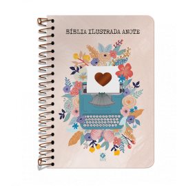B�blia Ilustrada Anote NVT espiral - Florescer