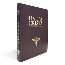 Harpa Crist� Semi Luxo Grande Marrom