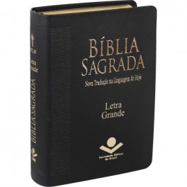 B�blia Sagrada Letra Grande luxo preta