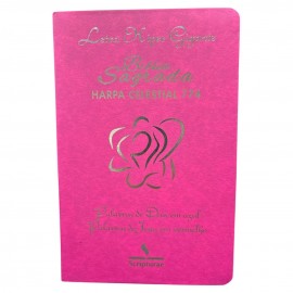 B�blia Letra Hipergigante Luxo Pink Com Harpa 774  Palavras de Jesus Em vermelho