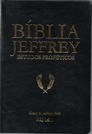 B�blia De Estudo Jeffrey Preto Dourado Luxo