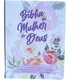 B�blia da Mulher de Deus Luxo Falas de Jesus em Realce Com �ndice