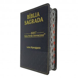 BIBLIA NVI LT HIPERGIGANTE PU LUXO PRETA INDICE