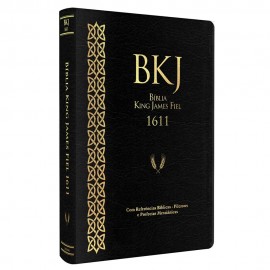 Biblia King James 1611 Com Referencias Luxo Preto Pilcrows