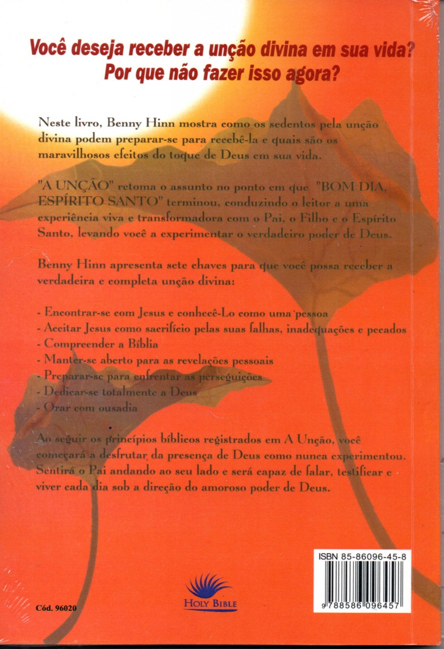Livro A Uncao Grande Benny Hinn - Livraria Evangélica Shalom Livro A Uncao Grande Benny Hinn - Livraria Evangélica Shalom