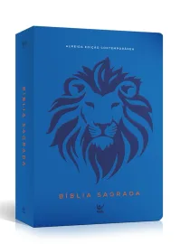 B�blia AEC contemporanea letra grande � leao azul luxo